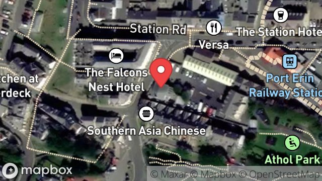 Map showing THE OLD POLICE STATION, STRAND ROAD, PORT ERIN, ISLE OF MAN, IM9 6HB