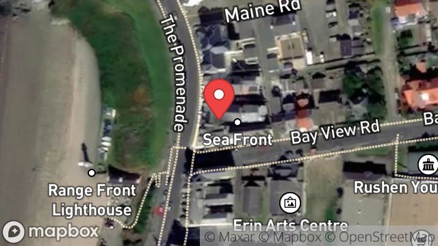 Map showing FLAT 1, SEA FRONT, PROMENADE, PORT ERIN, ISLE OF MAN, IM9 6LE