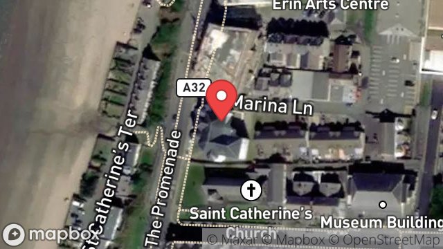 Map showing 1A EAGLE TOWERS, PROMENADE, PORT ERIN, ISLE OF MAN, IM9 6LA