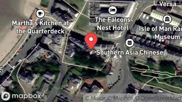 Map showing TOWER BUILDING, STRAND ROAD, PORT ERIN, ISLE OF MAN, IM9 6HE