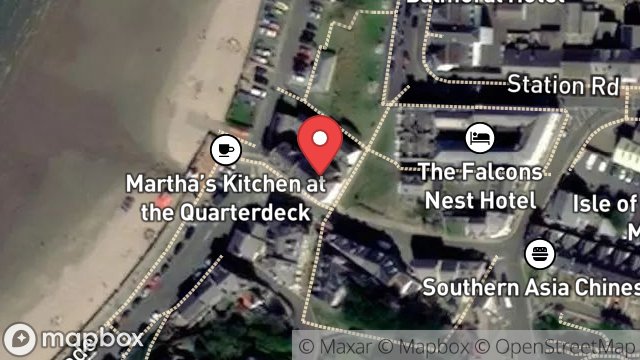 Map showing FLAT 1, MARINE HOUSE, FALCON HILL, PORT ERIN, ISLE OF MAN, IM9 6HG