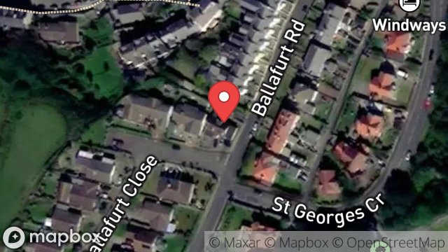 Map showing 1, BALLAFURT CLOSE, PORT ERIN, ISLE OF MAN, IM9 6HS