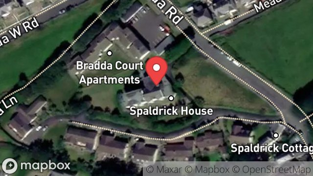 Map showing SPALDRICK HOUSE, BRADDA ROAD, PORT ERIN, ISLE OF MAN, IM9 6PQ